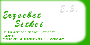 erzsebet sitkei business card
